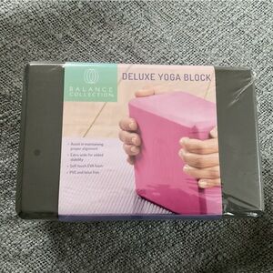 Balance Collection Deluxe Yoga Block - Black with Pink Label